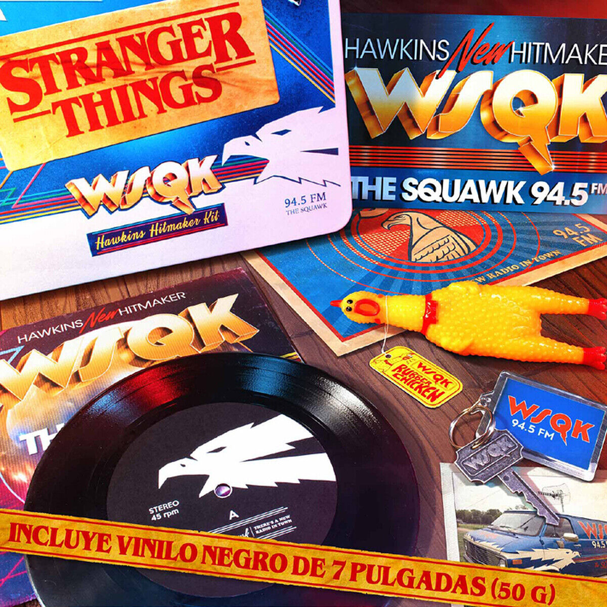 Maletín metálico Stranger Things Hawkins Hitmaker Kit de Doctor Collector con diseño retro de la radio WSQK