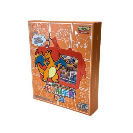 Caja de regalo oficial sellada de Pokémon TCG Card Display Case Gift Box de Charizard en su edición en chino simplificado