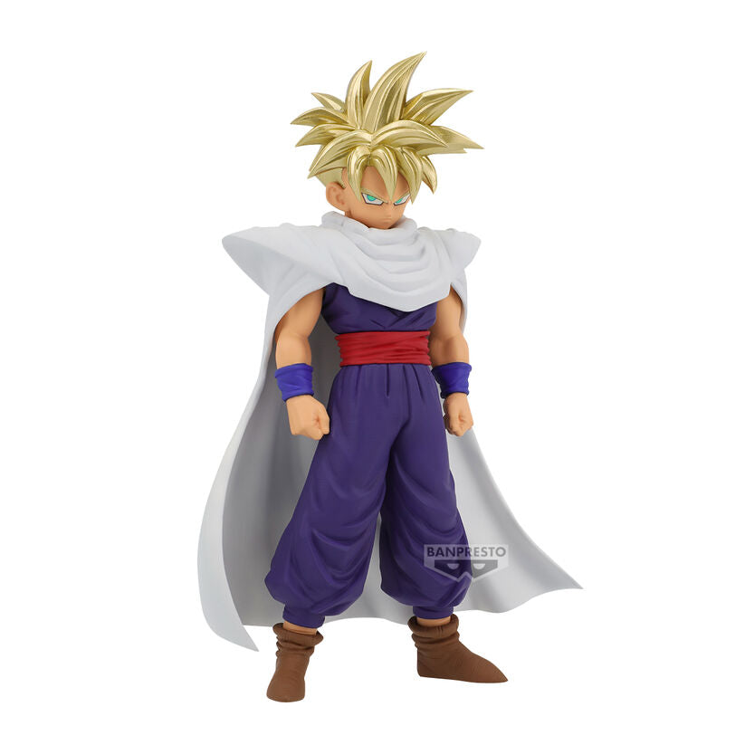 Banpresto Dragon Ball Z Blood of Saiyans - Figura Super Saiyan Son Gohan II - PVC 16 cm - Gohan con Capa Blanca Estilo Piccolo - Coleccionable Oficial