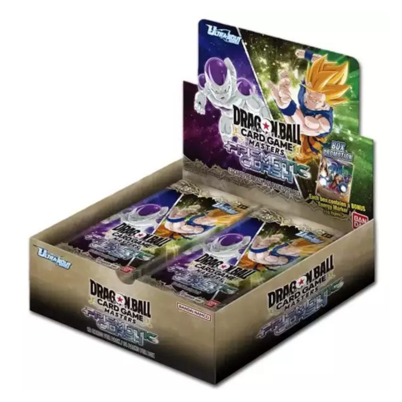 Caja sellada de fábrica de Dragon Ball Super TCG Beyond Generations B28 con 24 sobres de cartas coleccionables.