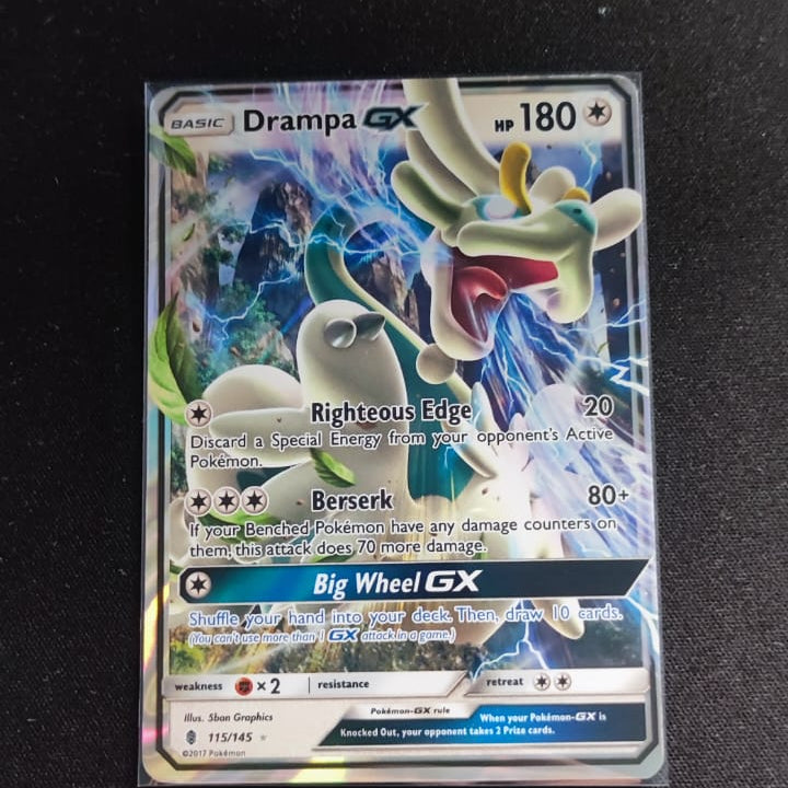 Carta Pokémon Drampa GX 115/145 - Albor de Guardianes (Sol y Luna) - Ultra Rare