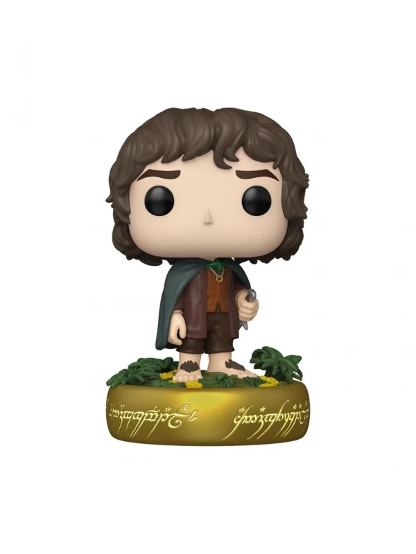 Funko Pop! Plus Frodo Baggins El Señor de los Anillos - Figura sobre Pedestal El Único Anillo con Inscripciones Glow-in-the-Dark - 11,4 cm - Coleccionable Vinilo