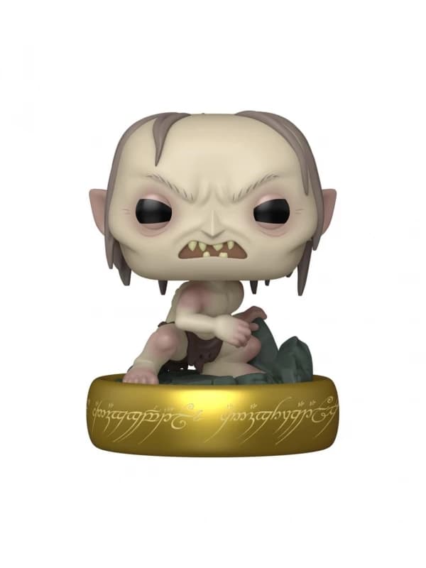 Funko Pop! Plus Gollum El Señor de los Anillos - Figura sobre Pedestal El Único Anillo con Inscripciones Glow-in-the-Dark - 9,4 cm - Coleccionable Vinilo #1831