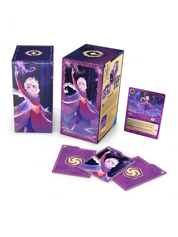 Caja de regalo Disney Lorcana Gift Set edición Elsa en inglés con arte especial de Ravensburger y contenido exclusivo